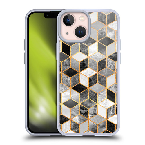 Elisabeth Fredriksson Cubes Collection Black And White Soft Gel Case for Apple iPhone 13 Mini